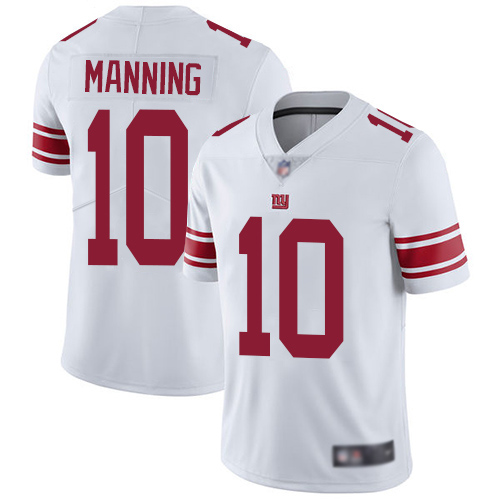 Men New York Giants #10 Eli Manning White Vapor Untouchable Limited Player Football NFL Jersey->women nfl jersey->Women Jersey
